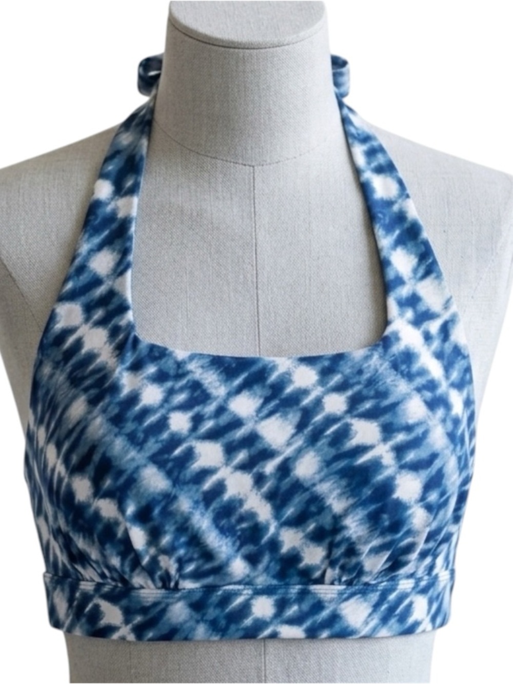 Lands’ End Blue Tie-Dye  Swimsuit Top - Women Size 1X- 16W-18W NWT